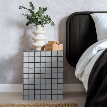 Callista 18" Modern Bohemian Ceramic Tiled Rectangle End Table